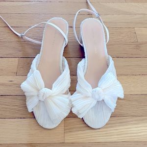 Loeffler Randall Women's Dahlia Pleated Bow Heels with Ankle Strap